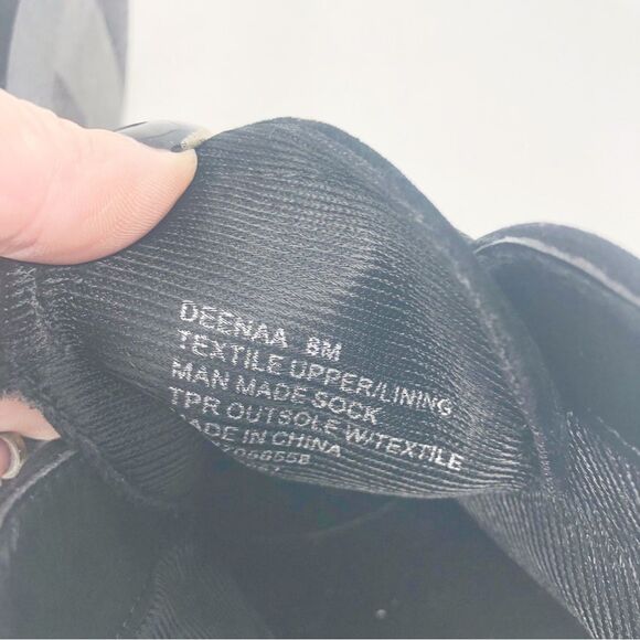 MADDEN GIRL | Black Deenna Velvet Lace Up Wedge Boots NEW Women’s Size 8 - Picture 10 of 11